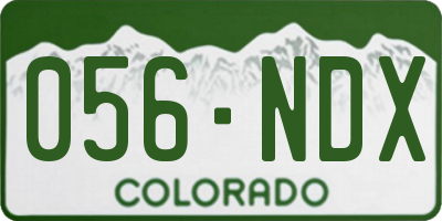 CO license plate 056NDX