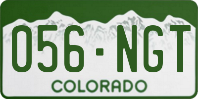 CO license plate 056NGT