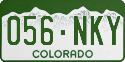 CO license plate 056NKY