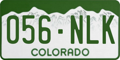 CO license plate 056NLK