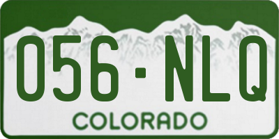 CO license plate 056NLQ