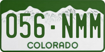 CO license plate 056NMM