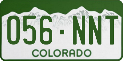 CO license plate 056NNT