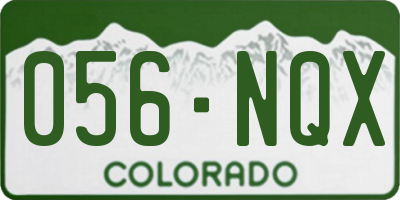 CO license plate 056NQX