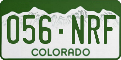 CO license plate 056NRF