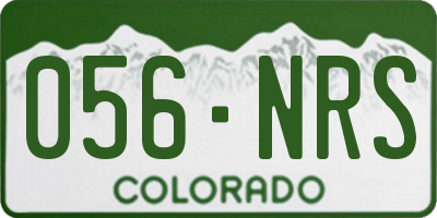 CO license plate 056NRS