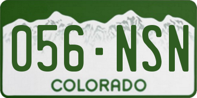 CO license plate 056NSN