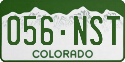 CO license plate 056NST