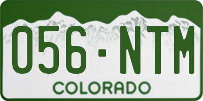 CO license plate 056NTM