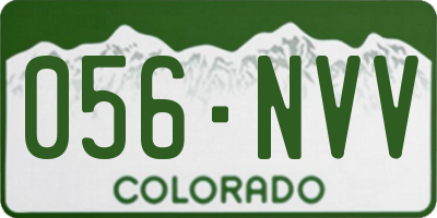 CO license plate 056NVV