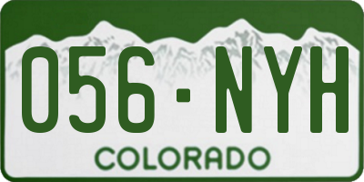 CO license plate 056NYH