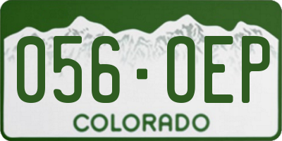 CO license plate 056OEP