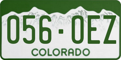 CO license plate 056OEZ