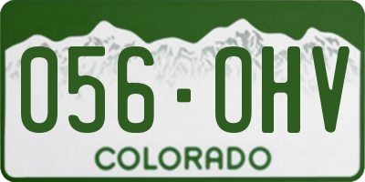 CO license plate 056OHV