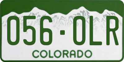 CO license plate 056OLR
