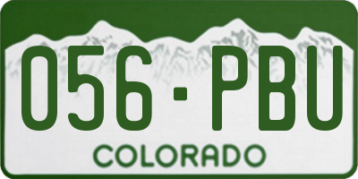 CO license plate 056PBU