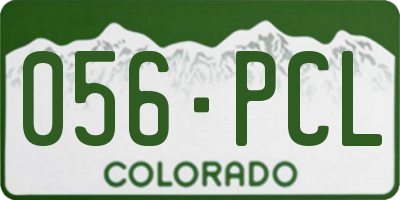 CO license plate 056PCL