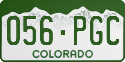 CO license plate 056PGC