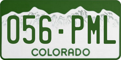 CO license plate 056PML