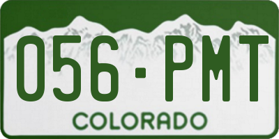CO license plate 056PMT