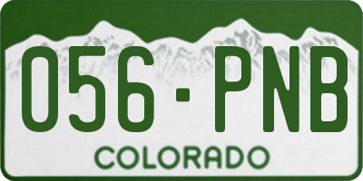 CO license plate 056PNB