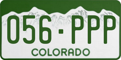 CO license plate 056PPP