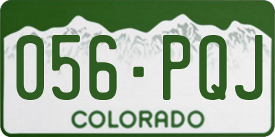 CO license plate 056PQJ