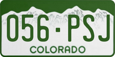 CO license plate 056PSJ