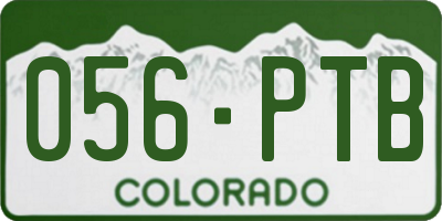 CO license plate 056PTB