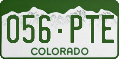 CO license plate 056PTE