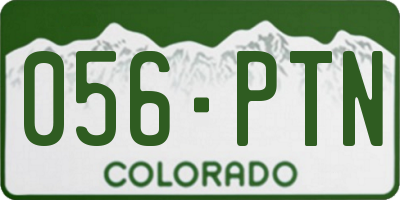 CO license plate 056PTN