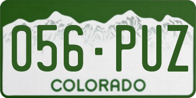 CO license plate 056PUZ