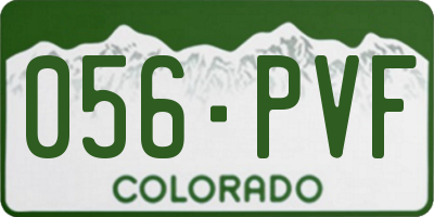 CO license plate 056PVF