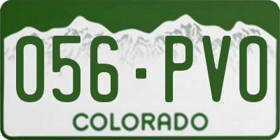 CO license plate 056PVO