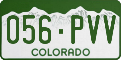 CO license plate 056PVV