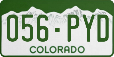 CO license plate 056PYD