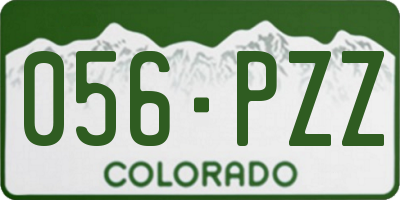 CO license plate 056PZZ
