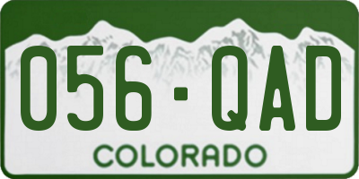 CO license plate 056QAD