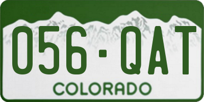 CO license plate 056QAT