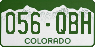 CO license plate 056QBH