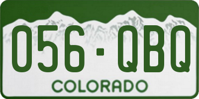 CO license plate 056QBQ