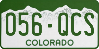 CO license plate 056QCS