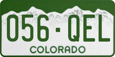 CO license plate 056QEL