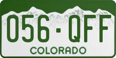 CO license plate 056QFF