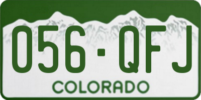 CO license plate 056QFJ