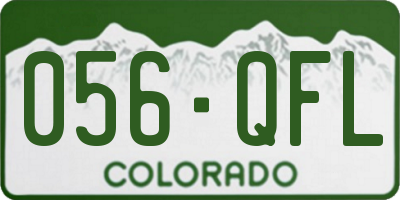 CO license plate 056QFL