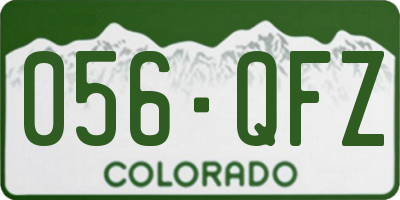 CO license plate 056QFZ