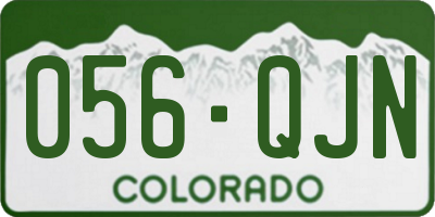 CO license plate 056QJN
