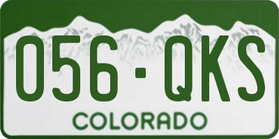 CO license plate 056QKS