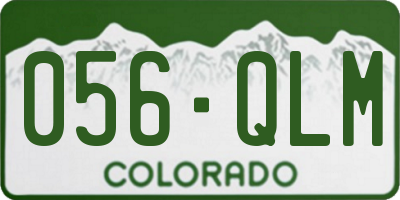 CO license plate 056QLM